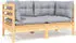 vidaXL 9-tlg. Garten-Lounge-Set mit Anthrazit Kissen Kiefernholz (3096065)