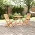 vidaXL Klapp Bistro Set 3 pcs Braun Massivholz Akazie (3375698)