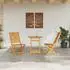 vidaXL Klapp Bistro Set 3 pcs Braun Massivholz Akazie (3375698)