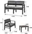 ProGarden Kilimanjaro 4 pz. anthracite with cushions