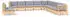 vidaXL Garten-Lounge-Set 11-tlg. graue Kissen Massivholz Kiefer (3096850)