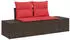 vidaXL Gartenlounge-Set 5-tlg. mit Kissen Poly-Rattan Braun (3347054)