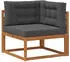 vidaXL Outdoor-Sofagarnitur mit Kissen 11-tlg., Natur/Anthrazit (3382950)