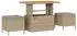 vidaXL Garten-Sofa-Set 9-teilig mit Kissen, Poly-Rattan/Akazie, Beige (3362157)