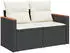 vidaXL Garten-Sofagarnitur 9-tlg. mit Kissen Poly Rattan Grau (3226172)