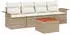 vidaXL Gartensofa-Set mit Stauraum 5-tlg. Poly-Rattan Beige/Creme (3355929)