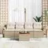 vidaXL Gartensofa-Set mit Stauraum 5-tlg. Poly-Rattan Beige/Creme (3355929)