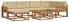 vidaXL Outdoor-Sofagarnitur 7-tlg. mit Kissen, Natur & Beige (3367856)
