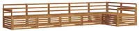 Outdoor-sofagarnitur 6 Pcs Natur Massivholz Akazie Vidaxl