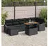 vidaXL Garten-Essgruppe mit Kissen 8-tlg. Poly Rattan/Akazie Schwarz/Braun (3349869)