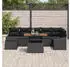 vidaXL Garten-Essgruppe mit Kissen 8-tlg. Poly Rattan/Akazie Schwarz/Braun (3349869)