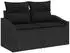 vidaXL Garten-Essgruppe mit Kissen 8-tlg. Poly Rattan/Akazie Schwarz/Braun (3349869)