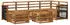 vidaXL Ecksofa Set 6-tlg. Natur Massivholz Akazie (3384590)