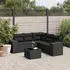 vidaXL Garten-Sofagarnitur 5-tlg. mit Kissen Hellgrau Poly Rattan (3222551)