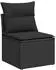 vidaXL Garten-Sofagarnitur 5-tlg. mit Kissen Hellgrau Poly Rattan (3222551)