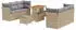 vidaXL Garten-Sofagarnitur 9-tlg. mit Kissen Poly-Rattan Beige (3361442)