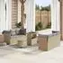 vidaXL Garten-Sofagarnitur 9-tlg. mit Kissen Poly-Rattan Beige (3361442)