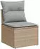 vidaXL Garten-Sofagarnitur 9-tlg. mit Kissen Poly-Rattan Beige (3361442)