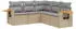 vidaXL Garten-Sofagarnitur 5-tlg. mit Kissen, Poly Rattan, Beige (3259203)