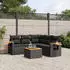 vidaXL Garten-Sofagarnitur 5-tlg. mit Kissen, Poly Rattan, Beige (3259203)