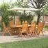vidaXL Garten-Essgruppe 9-tlg. Braun Massivholz Akazie (3375723)
