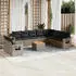 vidaXL Garten-Sofagarnitur 11-tlg. mit Kissen, Poly Rattan, Schwarz (3256965)