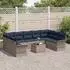 vidaXL Gartenlounge-Set mit Stauraum 10-tlg. Poly-Rattan Grau (3354204)