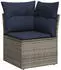 vidaXL Gartenlounge-Set mit Stauraum 10-tlg. Poly-Rattan Grau (3354204)