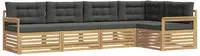 vidaXL Outdoor-Sofagarnitur 6 pcs Wei&szlig; und Anthrazit Polyester