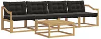 Outdoor-sofagarnitur 5 Pcs Wei&szlig; Und Schwarz 79 X 79 X 37 Cm Vidaxl