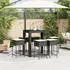 vidaXL Gartenbar-Set 5-tlg. mit Kissen Poly Rattan Grau (3261456)