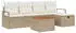 vidaXL Gartensofa-Set 6-teilig mit Kissen und Stauraum Poly Rattan Beige (3360865)