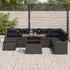 vidaXL Garten-Sofa-Set mit Stauraum, 9-teilig, Poly Rattan, Schwarz (3358235)