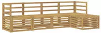 Outdoor-sofagarnitur 5 Pcs Wei&szlig; Massivholz Akazie Vidaxl