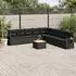 vidaXL Garten-Sofagarnitur 10-tlg. mit Kissen, Poly Rattan, Beige (3256940)