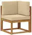vidaXL Outdoor-Sofagarnitur mit Kissen 9-tlg., Natur/Beige (3366861)