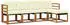 vidaXL Outdoor-Sofagarnitur mit Kissen 5-tlg., Natur/Creme (3368557)