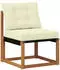 vidaXL Outdoor-Sofagarnitur mit Kissen 5-tlg., Natur/Creme (3368557)
