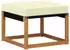 vidaXL Outdoor-Sofagarnitur mit Kissen 5-tlg., Natur/Creme (3368557)