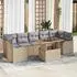 vidaXL Garten-Sofa-Set mit Stauraum 8-tlg. Poly Rattan Beige (3358163)