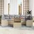 vidaXL Garten-Sofa-Set mit Stauraum 8-tlg. Poly Rattan Beige (3358163)