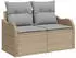 vidaXL Garten-Sofa-Set mit Stauraum 8-tlg. Poly Rattan Beige (3358163)