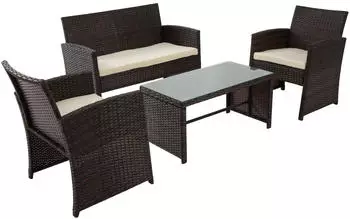CLP Toruba Polyrattan Lounge-Set, wetterfest, UV-best&auml;ndig (326494)
