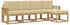 vidaXL Outdoor-Sofagarnitur mit Kissen 5-tlg., Weiß/Beige (3387487)