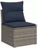 vidaXL Gartensofa-Set 6-teilig mit Kissen, Polyrattan, Grau (3275291)