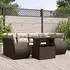 vidaXL Garten-Sofagarnitur 7-tlg. mit Kissen, Poly Rattan, Grau (3326591)