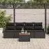 vidaXL Gartenlounge-Set mit Stauraum 5-tlg. Poly-Rattan Schwarz (3356182)