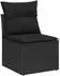 vidaXL Gartenlounge-Set mit Stauraum 5-tlg. Poly-Rattan Schwarz (3356182)