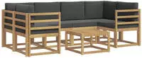 Outdoor-sofagarnitur Mit Kissen 7 Pcs Wei&szlig; Und Anthrazit Vidaxl