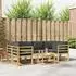 vidaXL Outdoor-Sofagarnitur mit Kissen 7-tlg. Weiß/Anthrazit (3387301)